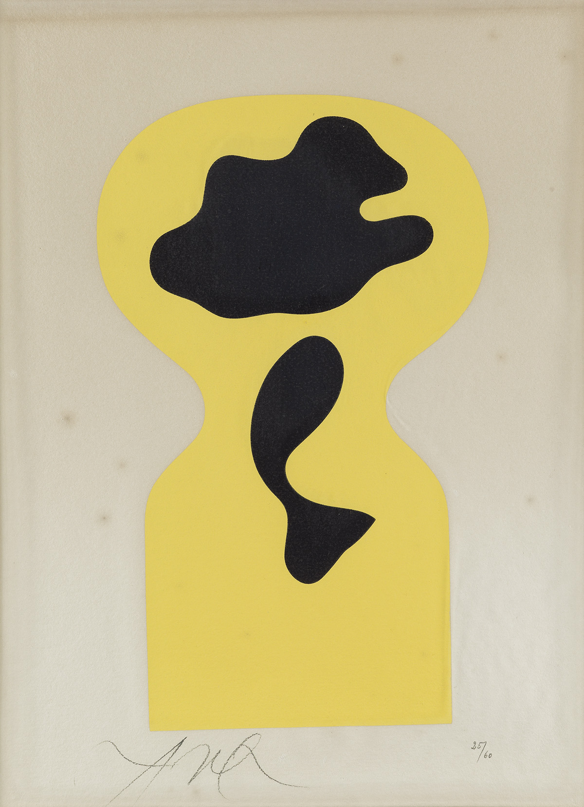 JEAN ARP Three color woodcuts from Le soleil recerclé.